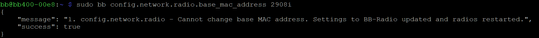 Failed MAC Address Config